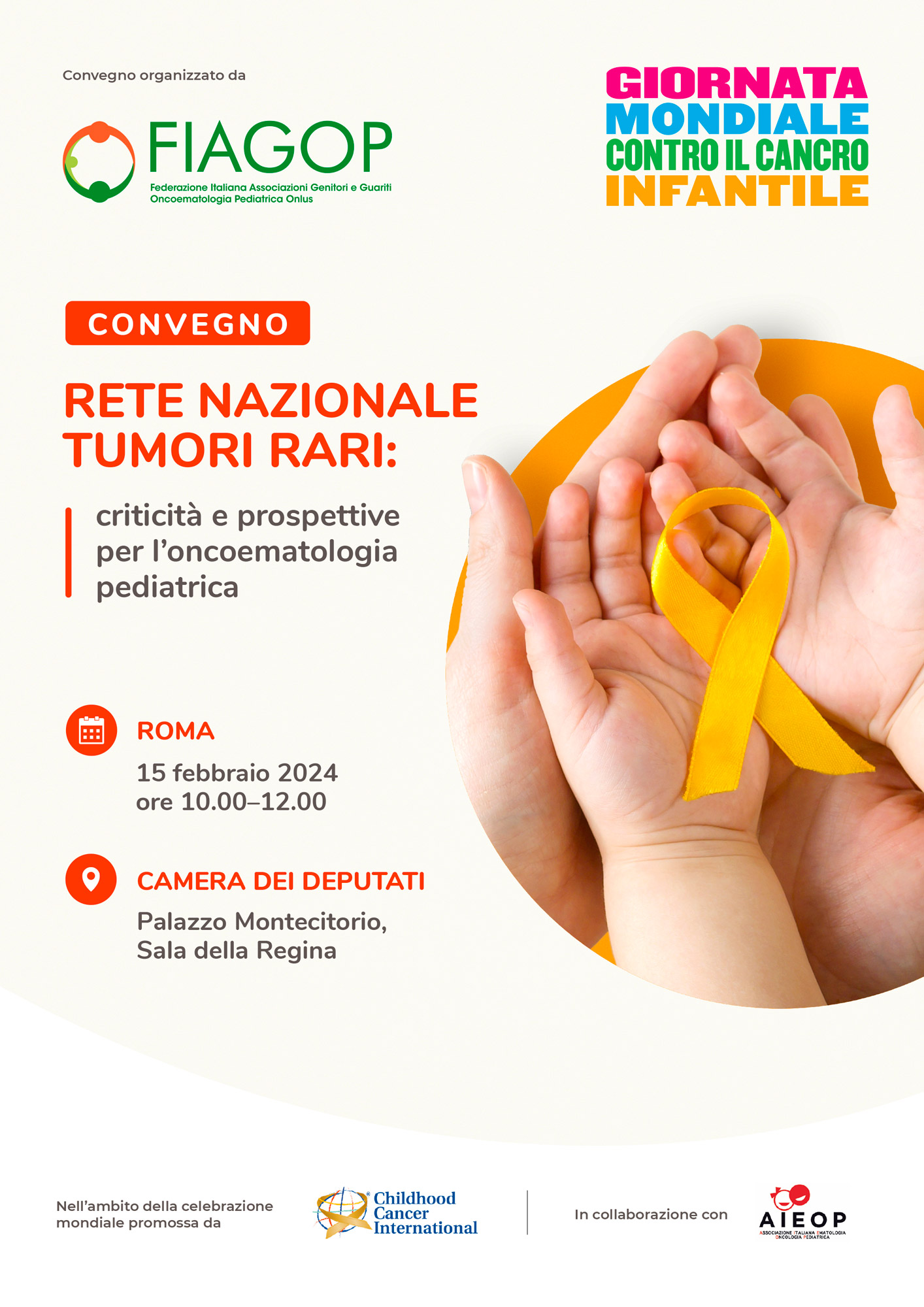 Locandina Giornata Mondiale Contro Il Cancro Infantile 2024